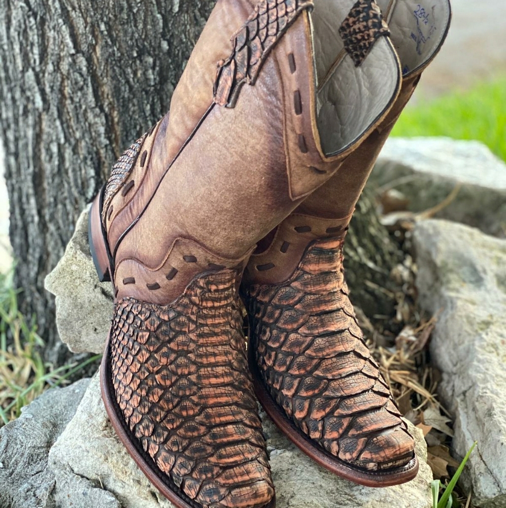 Mens Python western boots